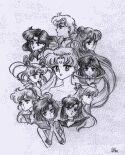 Group picture of the inner and outer senshi