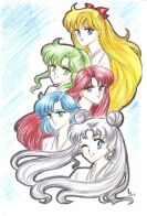 Group picture of the inner senshi